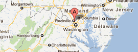 Map of Maryland business location
