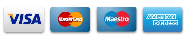 Visa, Mastercard, American Express accepted.